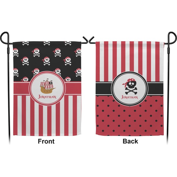 Pirate & Stripes Garden Flag - Double Sided Front and Back