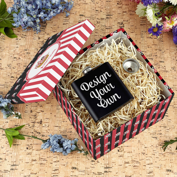 Pirate & Stripes Gift Boxes with Lid - Canvas Wrapped - Large - In Context