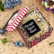 Pirate & Stripes Gift Boxes with Lid - Canvas Wrapped - Large - In Context
