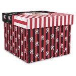 Pirate & Stripes Gift Box with Lid - Canvas Wrapped - X-Large (Personalized)
