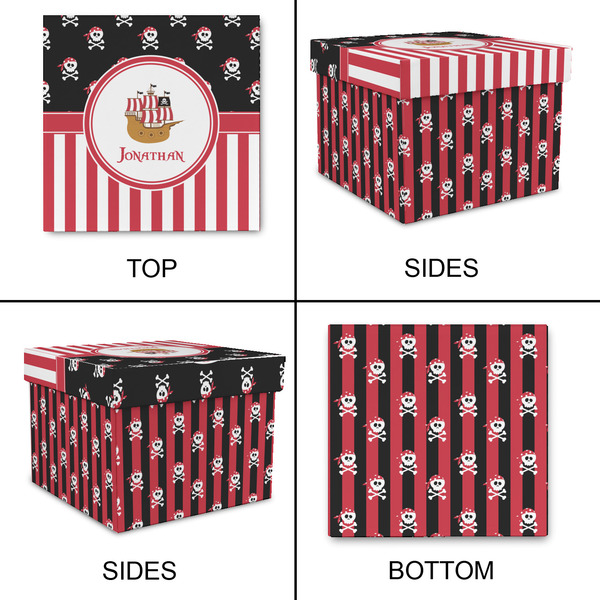 Pirate & Stripes Gift Boxes with Lid - Canvas Wrapped - XX-Large - Approval