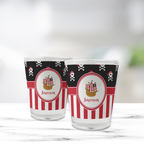 Pirate & Stripes Glass Shot Glass - Standard - LIFESTYLE
