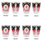 Pirate & Stripes Glass Shot Glass - with gold rim - Set of 4 - APPROVAL