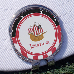 Pirate & Stripes Golf Ball Marker - Hat Clip