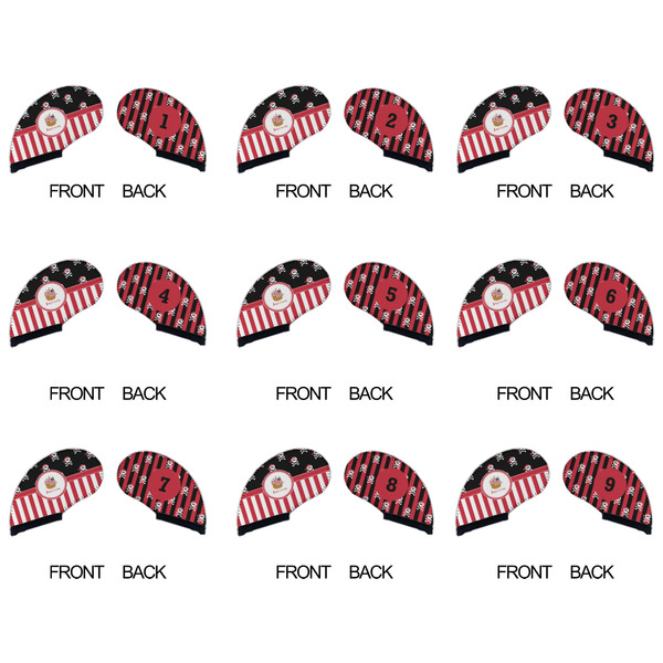 Pirate & Stripes Golf Club Covers - APPROVAL (set of 9)