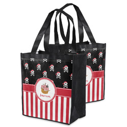 Pirate & Stripes Grocery Bag (Personalized)