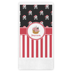 Pirate & Stripes Guest Napkins - Full Color - Embossed Edge (Personalized)