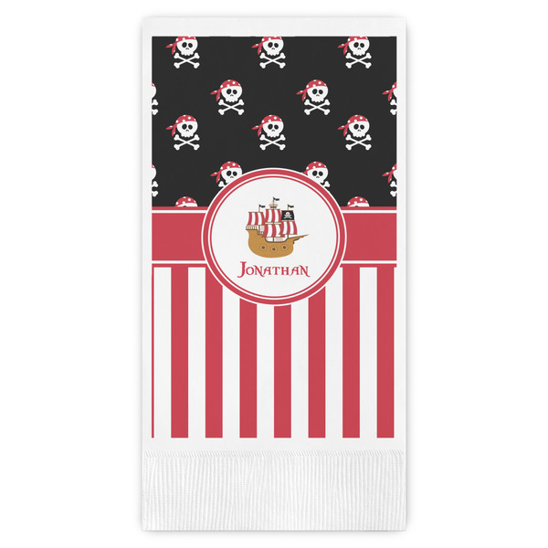 Custom Pirate & Stripes Guest Paper Towels - Full Color (Personalized)