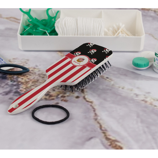 Pirate & Stripes Hair Brush - In Bathroom