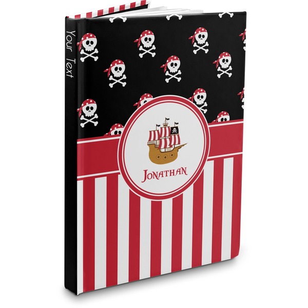 Custom Pirate & Stripes Hardbound Journal - 7.25" x 10" (Personalized)