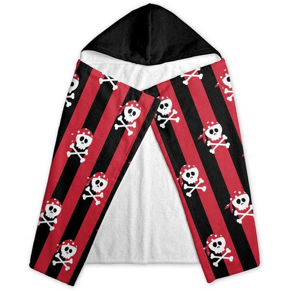 Pirate & Stripes Hooded Towel - Folded