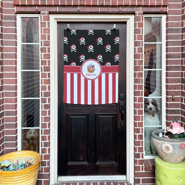 Pirate & Stripes House Flags - Double Sided - (Over the door) LIFESTYLE