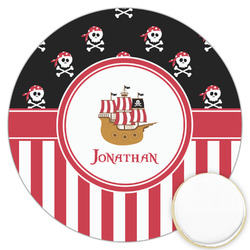 Pirate & Stripes Printed Cookie Topper - 3.25" (Personalized)