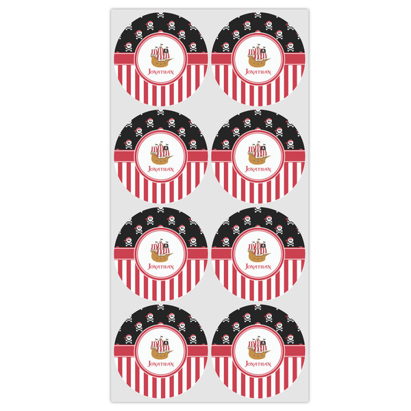 Pirate & Stripes Icing Circle - Medium - Set of 8