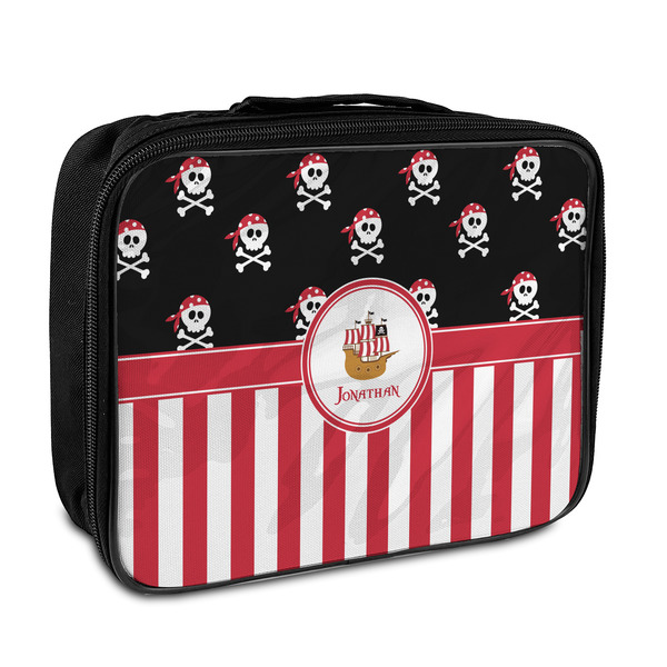Custom Pirate & Stripes Insulated Lunch Bag (Personalized)