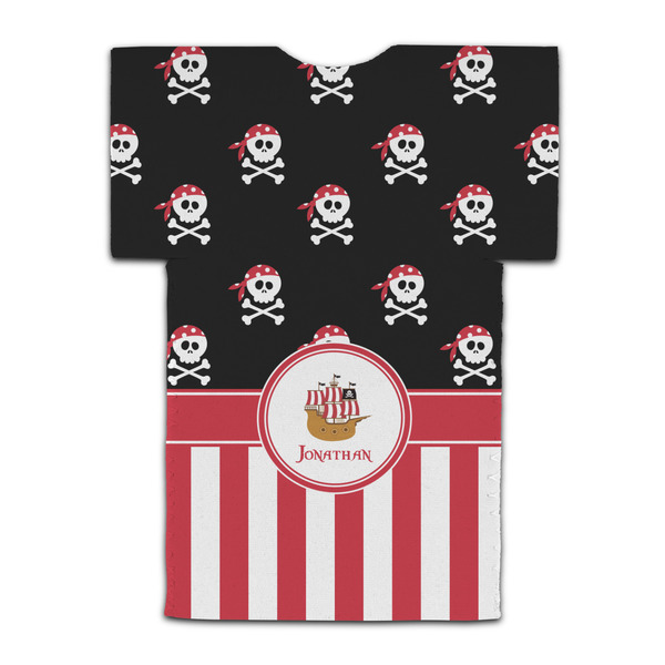 Pirate & Stripes Jersey Bottle Cooler - BACK (flat)