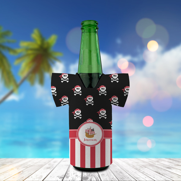 Pirate & Stripes Jersey Bottle Cooler - LIFESTYLE