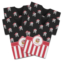 Pirate & Stripes Jersey Bottle Cooler - Set of 4 (Personalized)