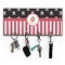 Pirate & Stripes Key Hanger w/ 4 Hooks & Keys