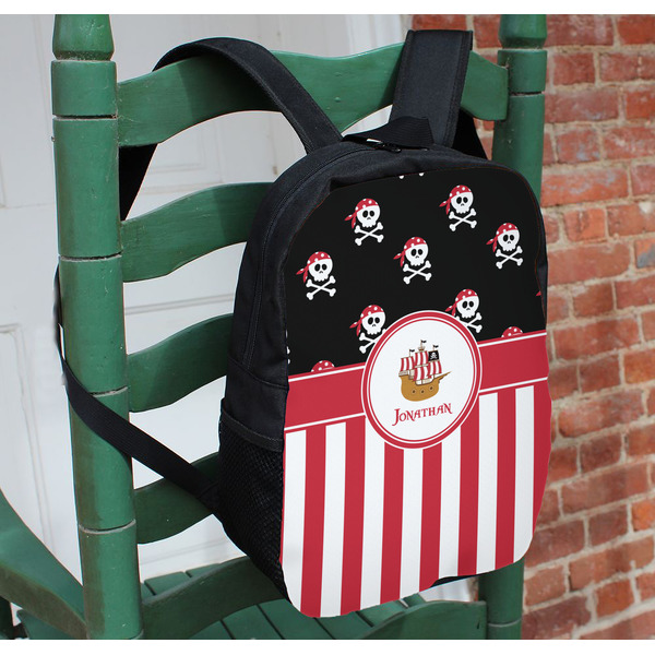 Pirate & Stripes Kids Backpack - In Context
