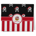 Pirate & Stripes Kitchen Towel - Poly Cotton w/ Name or Text