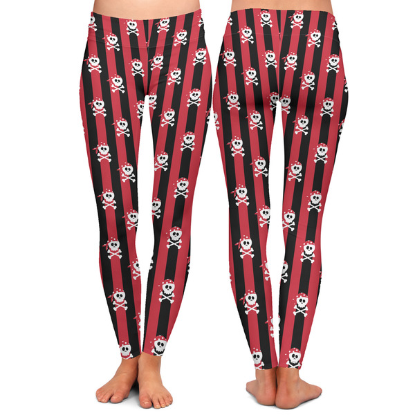 Pirate & Stripes Ladies Leggings - Front and Back
