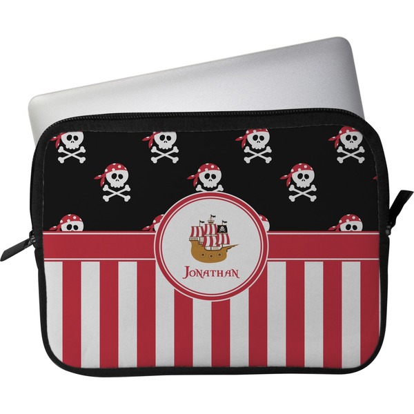 Custom Pirate & Stripes Laptop Sleeve / Case - 13" (Personalized)