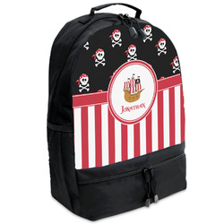 Pirate & Stripes Backpacks - Black (Personalized)