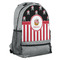Pirate & Stripes Large Backpack - Gray - Angled View