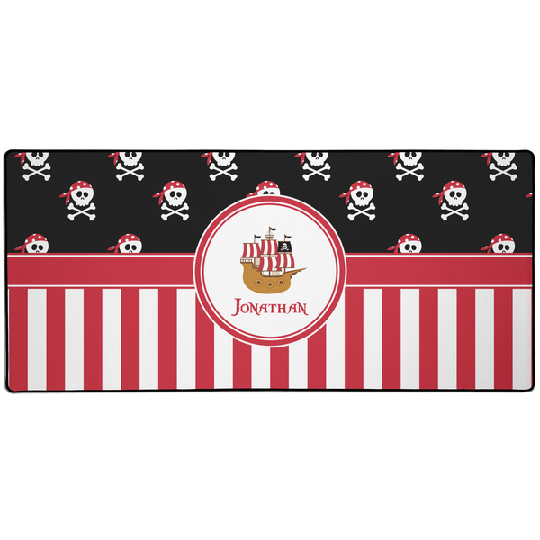 Custom Pirate & Stripes 3XL Gaming Mouse Pad - 35" x 16" (Personalized)
