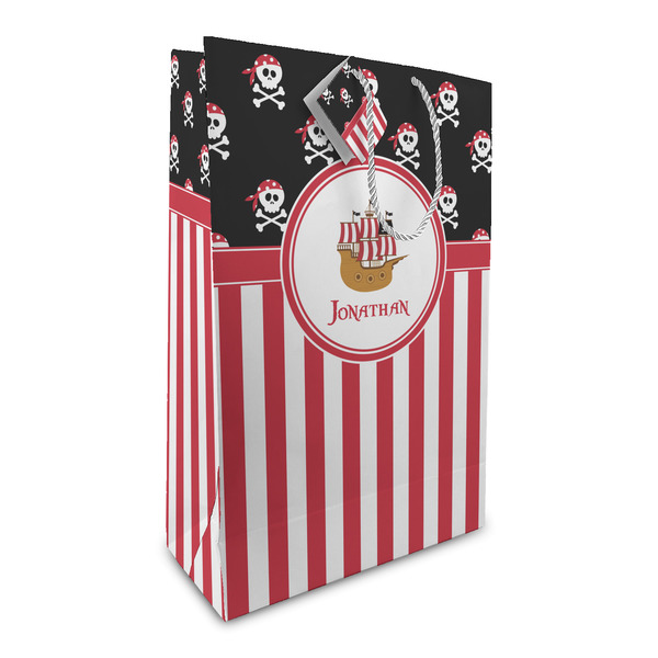 Custom Pirate & Stripes Large Gift Bag (Personalized)