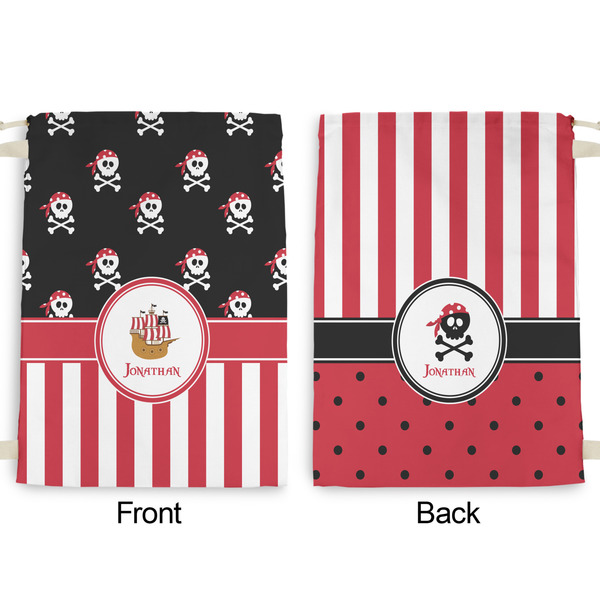 Pirate & Stripes Large Laundry Bag - Front & Back View