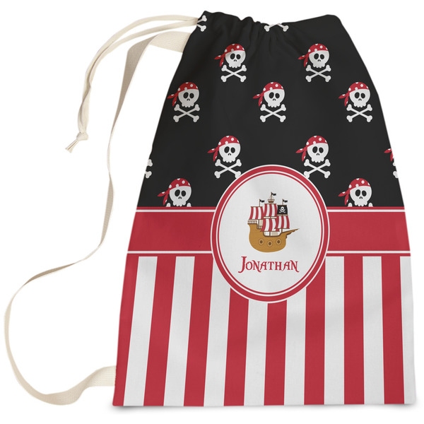 Custom Pirate & Stripes Laundry Bag (Personalized)