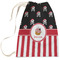 Pirate & Stripes Large Laundry Bag - Front View