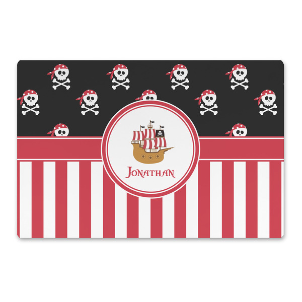 Custom Pirate & Stripes Large Rectangle Car Magnet (Personalized)