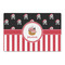 Pirate & Stripes Large Rectangle Car Magnet (Personalized)