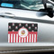 Pirate & Stripes Large Rectangle Car Magnets- In Context