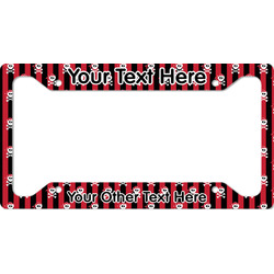Pirate & Stripes License Plate Frame (Personalized)