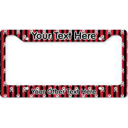Pirate & Stripes License Plate Frame - Style B (Personalized)