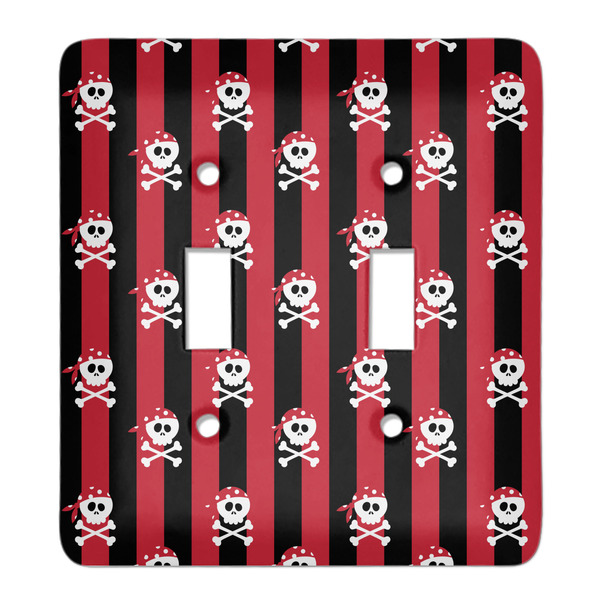 Custom Pirate & Stripes Light Switch Cover (2 Toggle Plate)