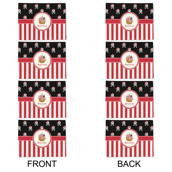 Pirate & Stripes Linen Placemat - APPROVAL Set of 4 (double sided)