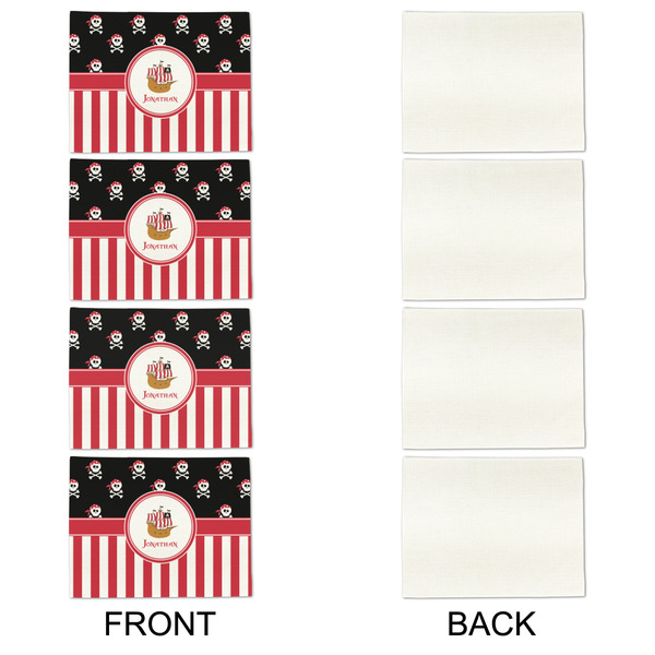 Pirate & Stripes Linen Placemat - APPROVAL Set of 4 (single sided)