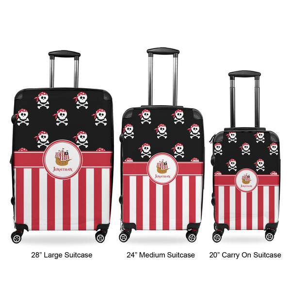 Pirate & Stripes Luggage Bags all sizes - With Handle