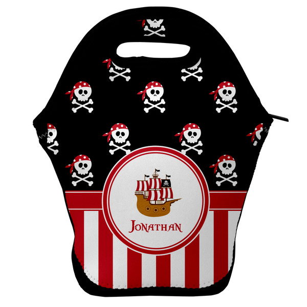 Custom Pirate & Stripes Lunch Bag w/ Name or Text