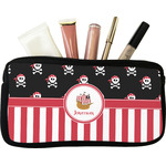 Pirate & Stripes Makeup / Cosmetic Bag - Small (Personalized)