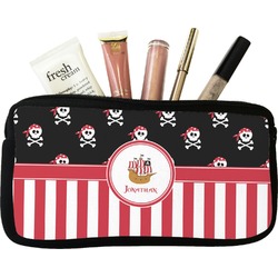 Pirate & Stripes Makeup / Cosmetic Bag - Small (Personalized)