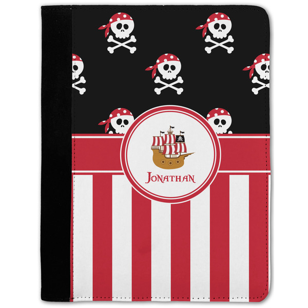 Custom Pirate & Stripes Notebook Padfolio - Medium w/ Name or Text