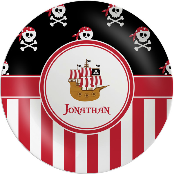 Custom Pirate & Stripes Melamine Plate (Personalized)