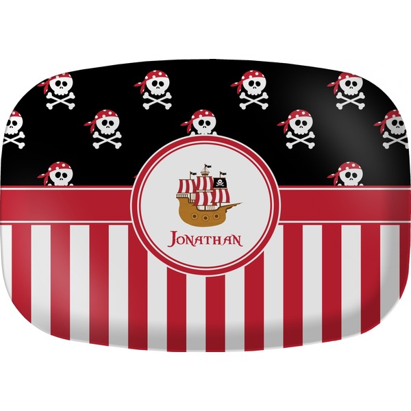 Custom Pirate & Stripes Melamine Platter (Personalized)