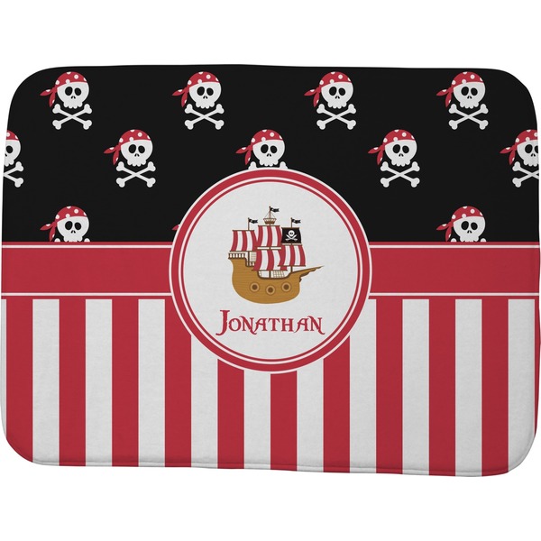 Custom Pirate & Stripes Memory Foam Bath Mat - 48"x36" (Personalized)